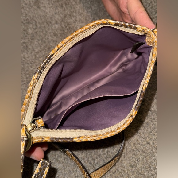 Vintage Coach Canvas Crossbody Bag with Snakeskin Effect Strap - Picture 4 of 4